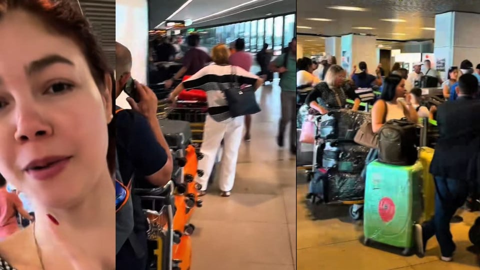 ¿Qué es eso? ¡Cubanos en Barajas con maletas que parecen mudanzas!