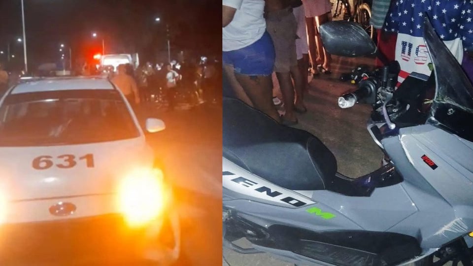 ¡Susto en Guantánamo! Joven se mata en moto tras choque con separador vial