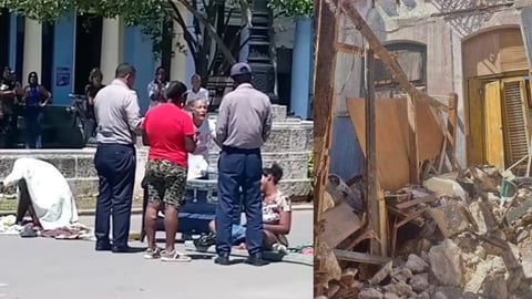 Familia Cubana Protesta en El Prado Tras Derrumbe de su Hogar