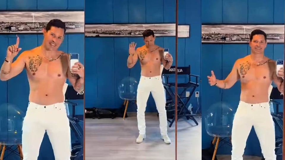 ¿Leoni Torres se puso nostálgico en pleno rodaje?