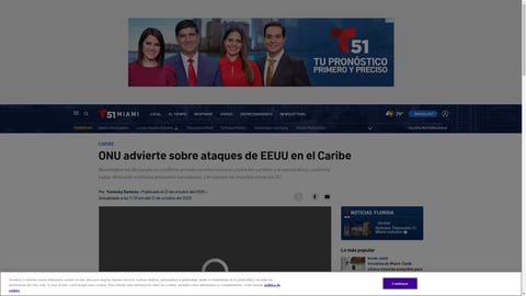¡Escándalo en el Caribe! ONU Lanza Fuerte Advertencia Contra EEUU por ¿Guerra Fría 2.0?