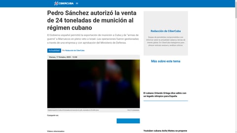 Pedro Sánchez autorizó la venta de munición a Cuba y armas a Marruecos en pleno veto a Israel