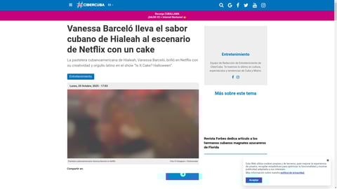 ¡Vanessa Barceló conquista Netflix! El sabor cubano llega a la pantalla grande con un pastel ¡de otro planeta!