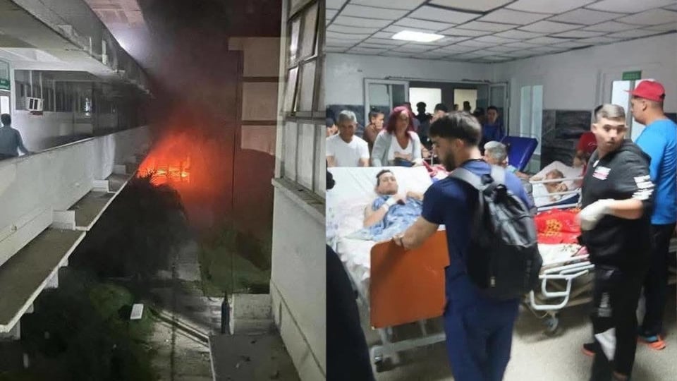¿Y el candelero se prendió en Cienfuegos? Hospital en llamas saca a todos a la calle