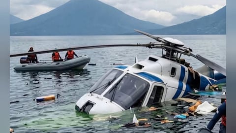 Helicopter Crash in Guatemala's Lake Atitlán Leaves Two Missing