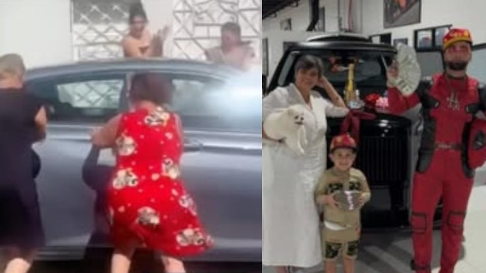 ¿Regalo de Rolls-Royce oiversary con grillete? ¡Ovi la armó en Miami!