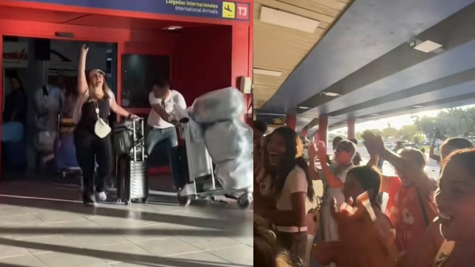 ¿Qué Festejo Es Este? Cubana Armó Tropicana en el Aeropuerto y Se Hizo Viral