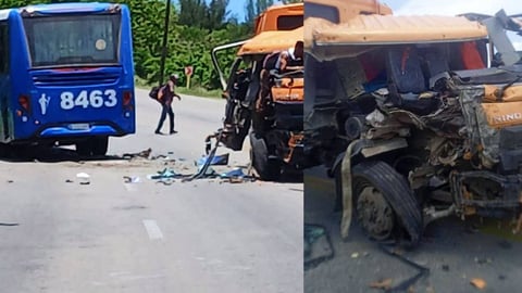 Colisión Múltiple en Boca Ciega: Ómnibus, Camión y Triciclo Chocan Dejando una Escena de Devastación