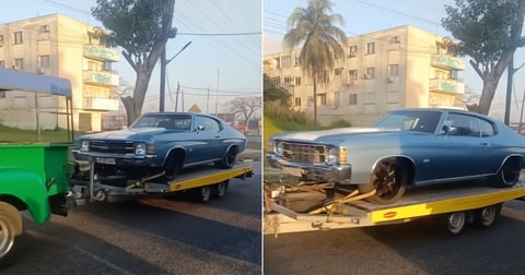 ¿Un Chevelle de novela por las calles de Cuba? ¡La gente está en candela!