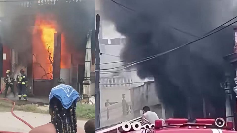 ¡Fuego en Lawton! Casa con gasolina se prende en candela y revienta el barrio