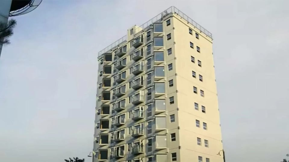 China rompe récord: Edificio de 10 pisos listo en menos de 29 horas