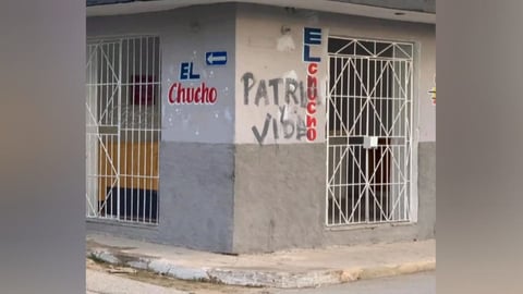 ¡Bochinche en Cárdenas! "Patria y Vida" aparece pintado en cafetería