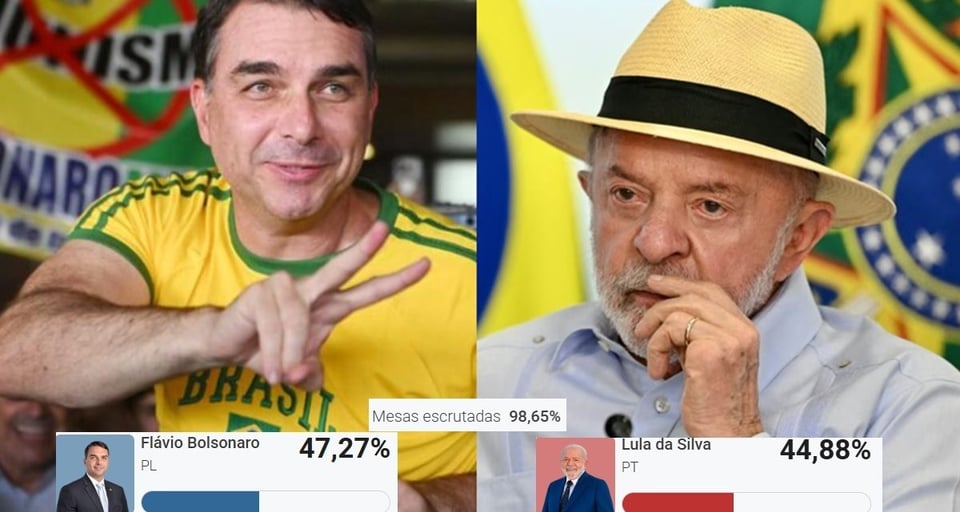 ¡Bochinche Electoral en Brasil! Flávio Bolsonaro y Lula a Segunda Vuelta por la Silla Presidencial