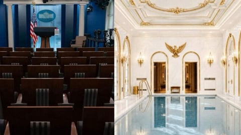 ¿Piscina en vez de prensa? Trump visualiza la Casa Blanca sin periodistas incómodos