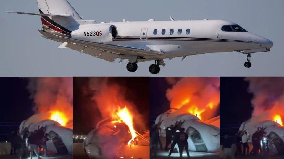 ¿Un avión cayendo del cielo en plena autopista de Texas? ¡Imagínate el bochinche!