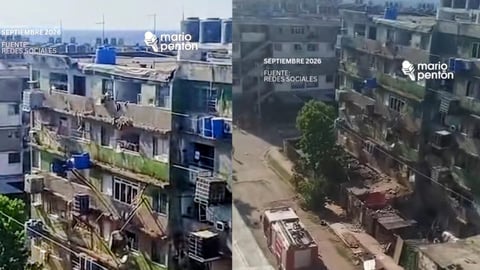 Azotea de edificio en Alamar sufre derrumbe parcial