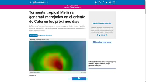 ¡Alerta en Cuba! Tormenta Melissa desata oleaje peligroso: ¿Estará tu costa a salvo? 🌊