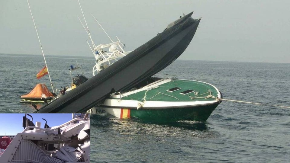 ¿Te lo crees? Narcolanchas le tiran la nave encima a la Guardia Civil en Sevilla y dejan a varios 'papis' bien golpeados