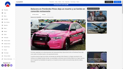 ¡Tiroteo en Ricky's! Un muerto y un herido sacuden Pembroke Pines: ¿Qué está pasando?