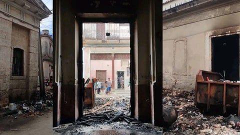 Incendio en basurero daña parroquia San Judas Tadeo en Centro Habana
