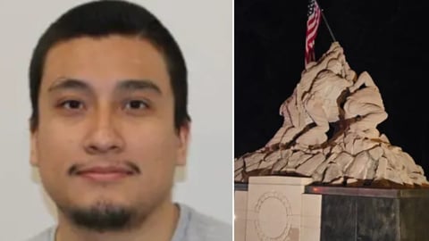 Arrestan a hombre por dañar monumento de Iwo Jima en Virginia