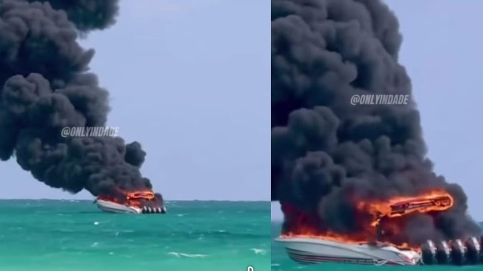 ¿Qué pasó con la lancha de lujo que se prendió fuego en las costas de Florida?