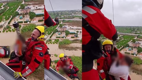 Rescate aéreo salva a 11 atrapados por la DANA en Valencia