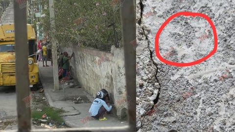 Fiebre del Oro en Santiago: Vecinos Raspan un Muro por Rumores de Riqueza