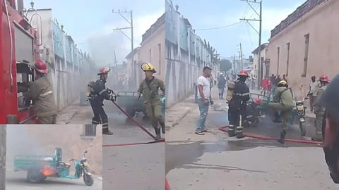 Incendio de Triciclo Alarma en Guanabacoa