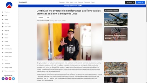 ¡No se aguantan! Detienen a otro manifestante en Baire y la indignación crece en Cuba