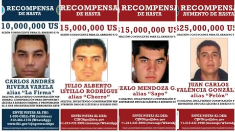 EE.UU. ofrece millonaria recompensa por líderes del Cártel Jalisco