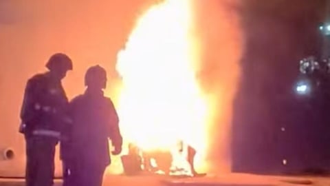 Incendio en unidad policial de La Habana tras explosión de transformador