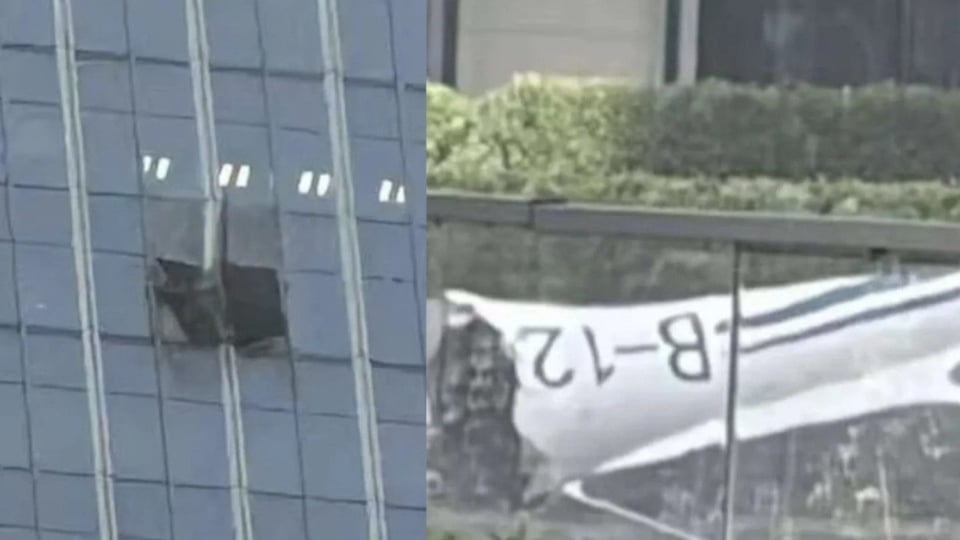 Avioneta se estrella contra el China Zun en Beijing