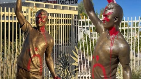 Vandalizan estatua de Charlie Kirk en Arizona
