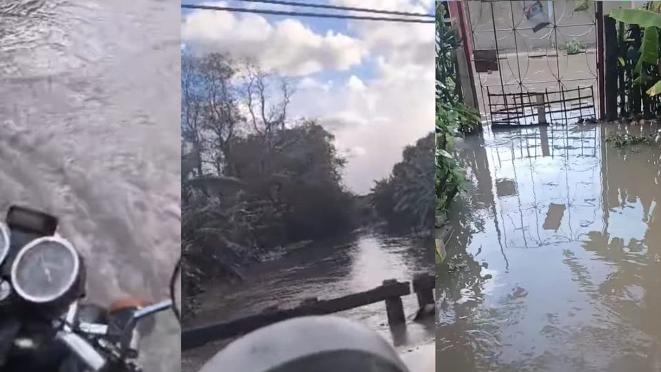 Inundaciones en Las Tunas por Lluvias Fuertes y Drenaje Tapado