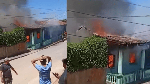 Incendio en Pinar del Río: Devastadas dos viviendas y una familia pierde todo