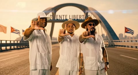 Artistas cubanos cruzan "Puente Libertad" con un tema aspiracional y visuales creados por IA