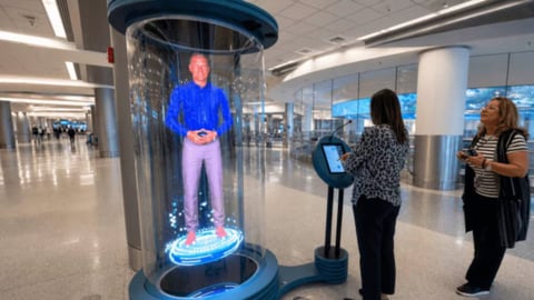 Los hologramas con IA del Aeropuerto de Miami guían a viajeros en 40 idiomas