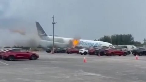 Avión de Amazon se estrella en Miami