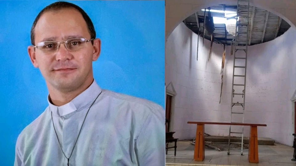Sacerdote de Cienfuegos en estado crítico tras caída desde el techo de su iglesia