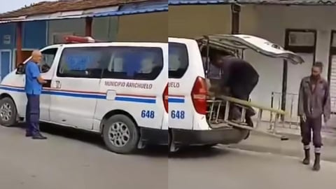 Ambulancia utilizada para transportar trabajadores eléctricos en Cuba genera indignación