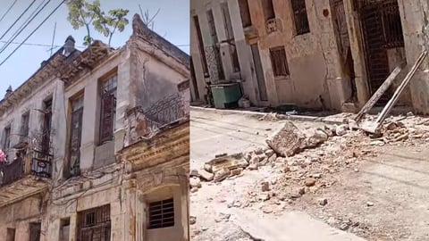 Escombros Tapan Calle en La Habana Vieja Tras Nuevo Derrumbe