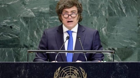 ¿La ONU? ¡Para alimentar parásitos!, grita Milei en Nueva York