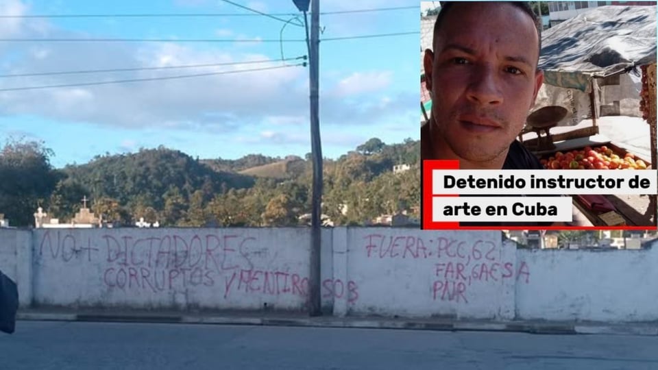 ¿Qué se metió Sagua de Tánamo? Detienen a instructor de arte por regar carteles contra el gobierno