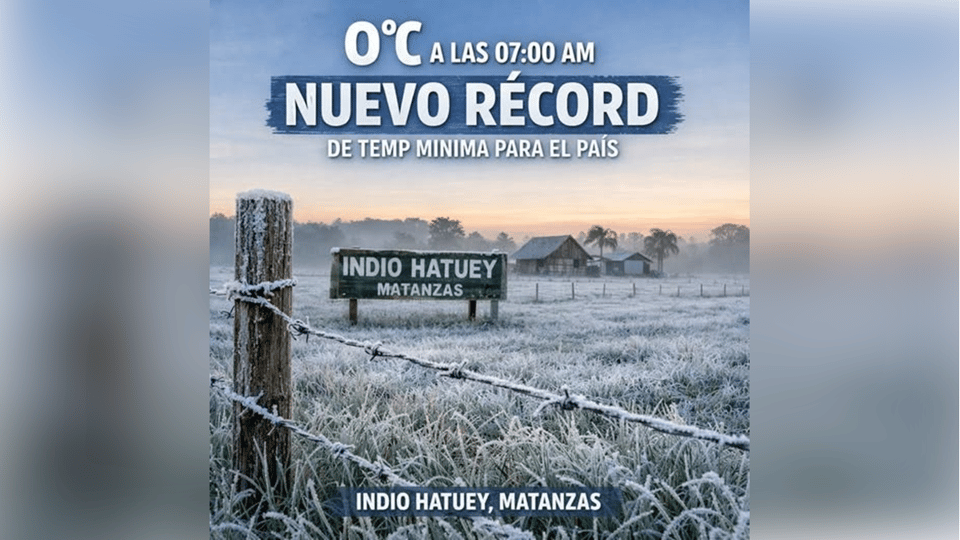 ¡Tremendo frío, compadre! Indio Hatuey se nos congeló y marcó ¡cero grado!