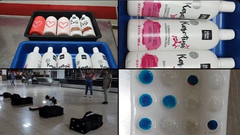 Cocaína Líquida Hallada en Artículos de Aseo en Aeropuerto de La Habana