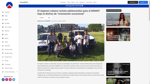 ¿Engañan a los muchachos en Cuba? Revelan cómo el régimen capta jóvenes para la policía