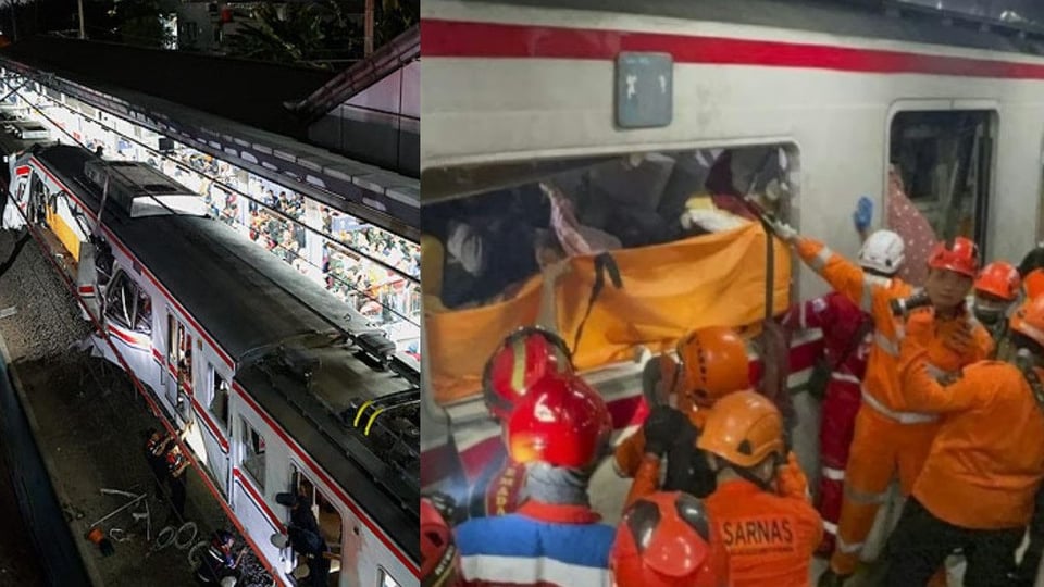 Accidente de tren en Yakarta: 4 muertos y 40 heridos