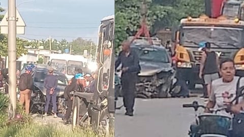 Auto Fúnebre Choca Contra Casa en Camagüey