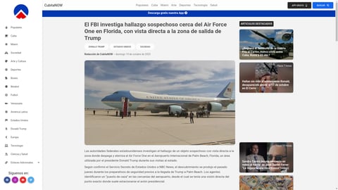 ¡ALERTA! Hallazgo cerca del Air Force One en Florida pone los pelos de punta al FBI